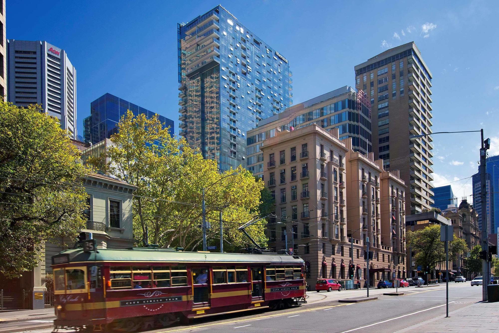 Sheraton Melbourne Hotel מראה חיצוני תמונה The proposed tram interchange at the corner of Collins and King Streets.